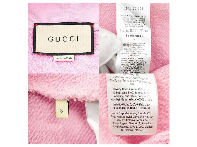 Sweatshirt em French Terry Gucci CHERRY Rosa - vista 10