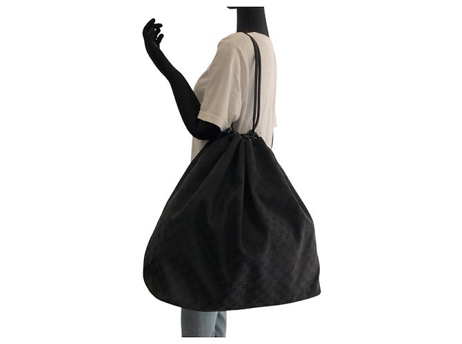 Sac à épaule Gucci GG Canvas Noir - vue 7