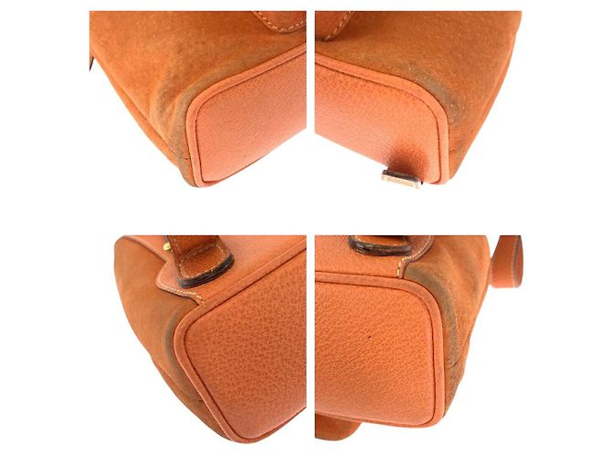Gucci Bamboo Rucksack aus Wildleder Braun Golden Orange - Ansicht 5