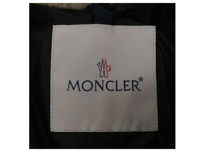 Casaco de Penas e Pele de Carneiro Moncler LEO Preto - vista 6