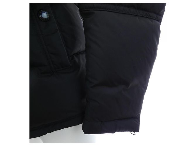 Casaco de Penas e Pele de Carneiro Moncler LEO Preto - vista 8