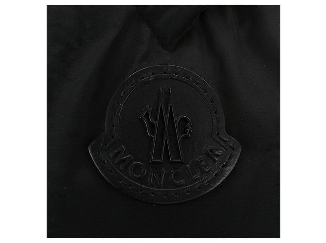 Casaco de Penas e Pele de Carneiro Moncler LEO Preto - vista 9