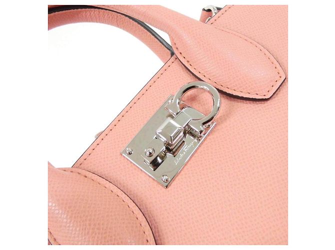 Bolsa de ombro STUDIO em couro de bezerro Salvatore Ferragamo Vermelho - vista 4