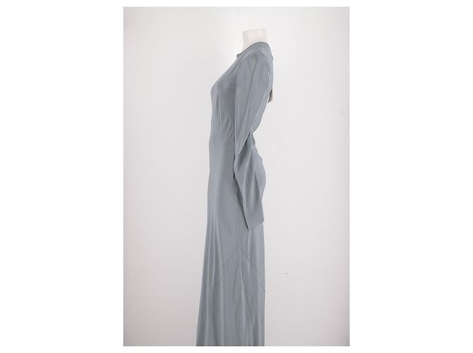 Autre Marque SIR Graues Seidenkleid mit langen Ärmeln - Ansicht 5