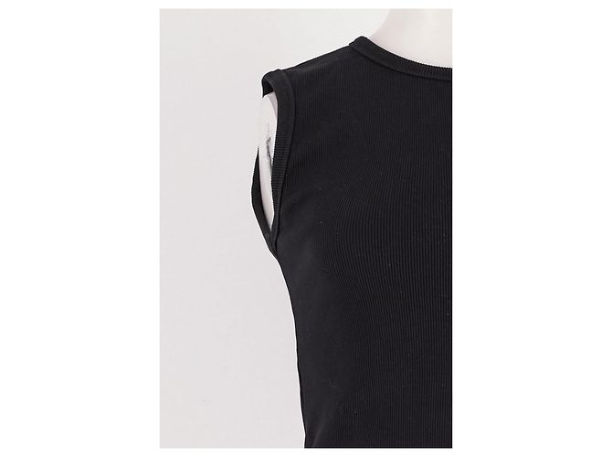 Autre Marque Regata ROHE de algodão preto canelado - vista 3