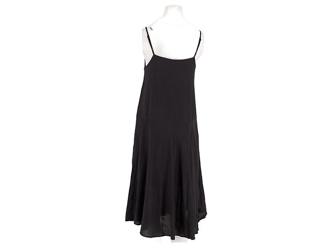 Autre Marque SIYAZU Schwarzes Midikleid mit Spaghettiträgern - Ansicht 6