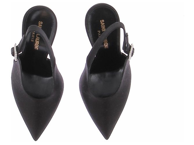 Autre Marque SAINT LAURENT Slingback Absatzschuhe Schwarz Leder 37 - Ansicht 4