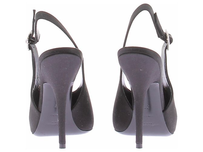 Autre Marque SAINT LAURENT Slingback Absatzschuhe Schwarz Leder 37 - Ansicht 7