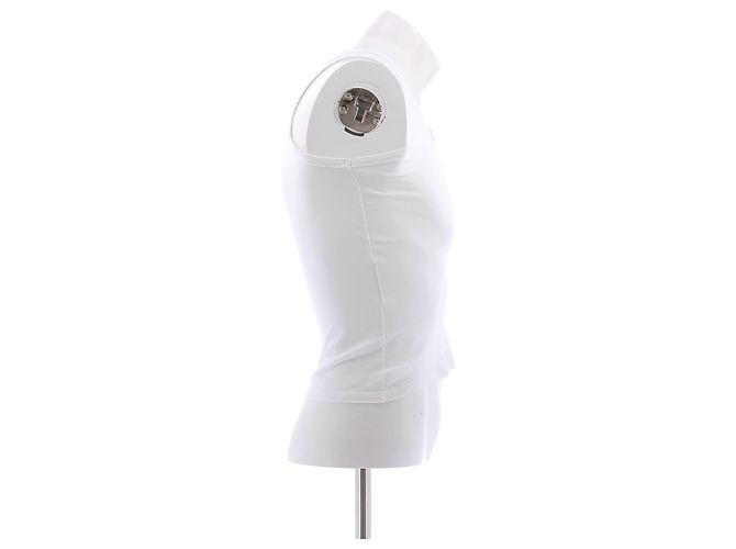 Regata branca de algodão Paco Rabanne Branco - vista 3