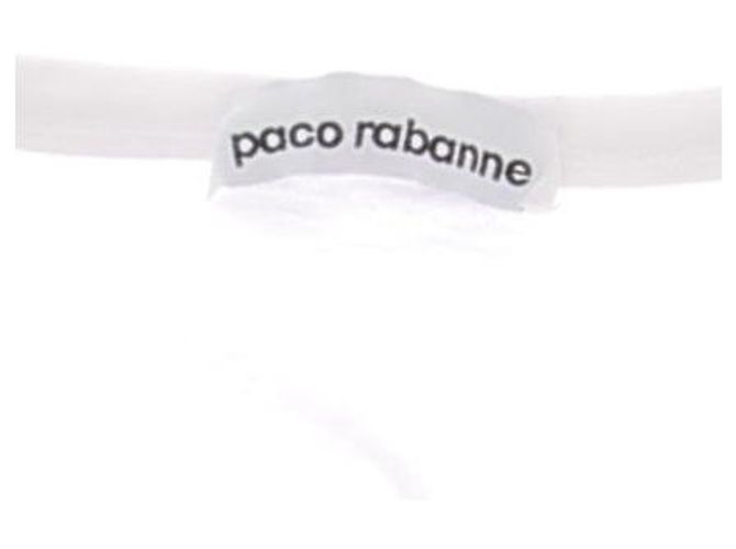 Regata branca de algodão Paco Rabanne Branco - vista 5