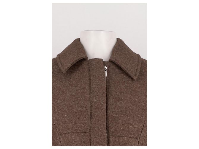 Jacquemus Langer brauner Mantel - Ansicht 2
