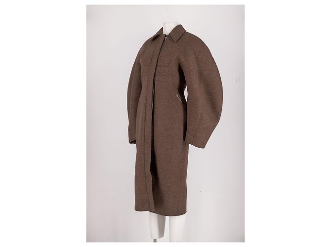 Jacquemus Langer brauner Mantel - Ansicht 4