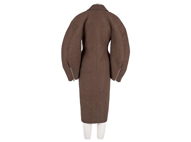 Jacquemus Langer brauner Mantel - Ansicht 6