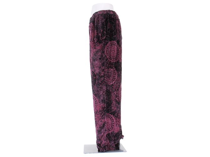 Acne Pantaloni in velluto rosa - vista 4