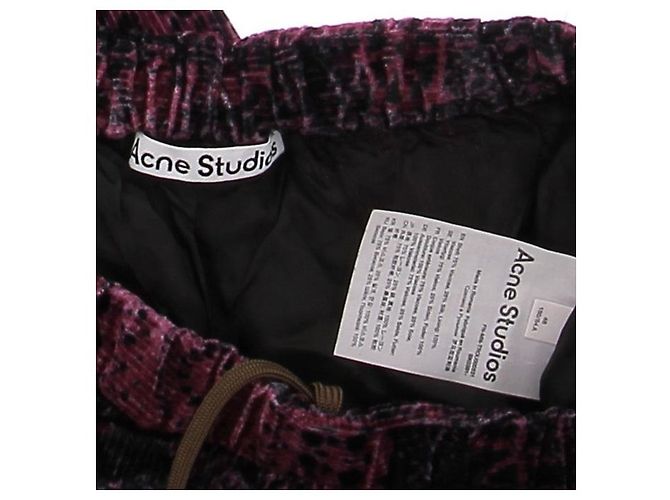 Acne Pantaloni in velluto rosa - vista 5