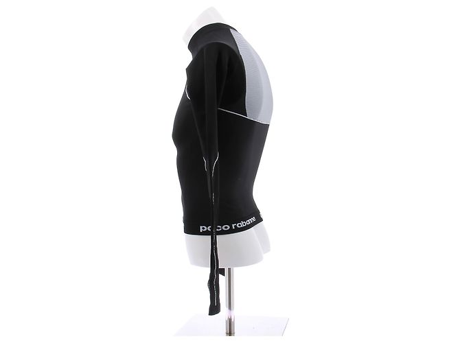 Paco Rabanne Top preto de manga comprida - vista 4