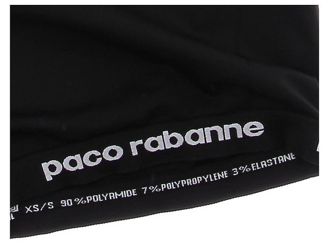 Paco Rabanne Top preto de manga comprida - vista 5