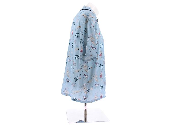 Prada Blau gemusterte Hemd - Ansicht 3