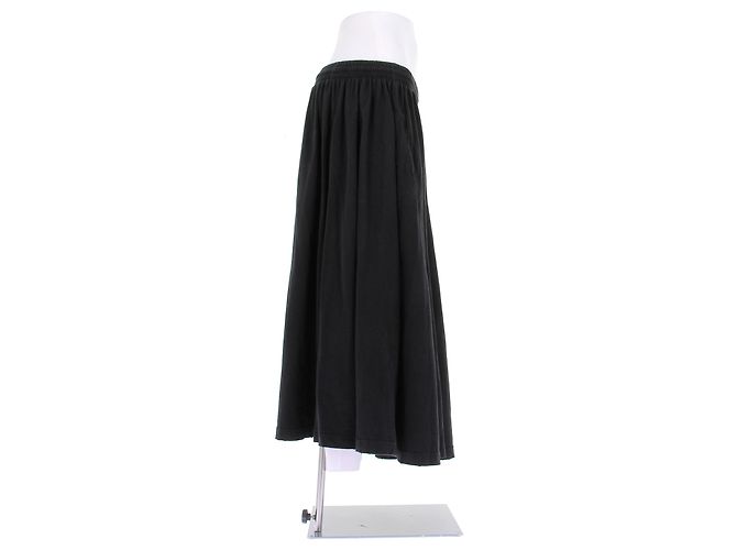 Gonna Balenciaga in cotone nero - vista 3