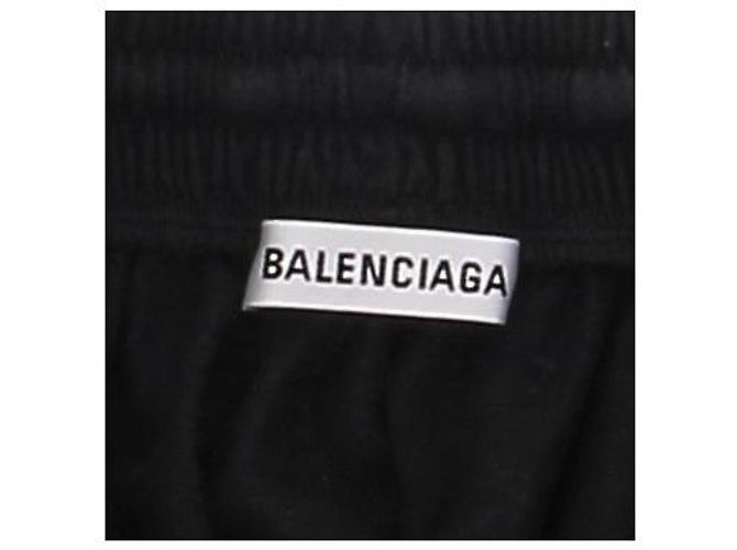 Gonna Balenciaga in cotone nero - vista 5