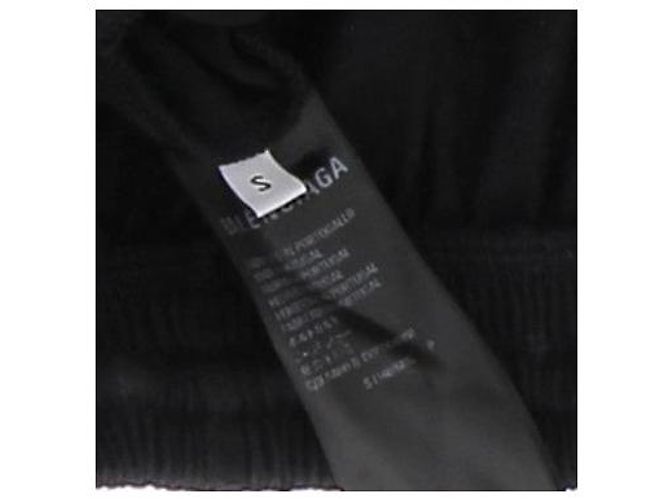 Gonna Balenciaga in cotone nero - vista 7