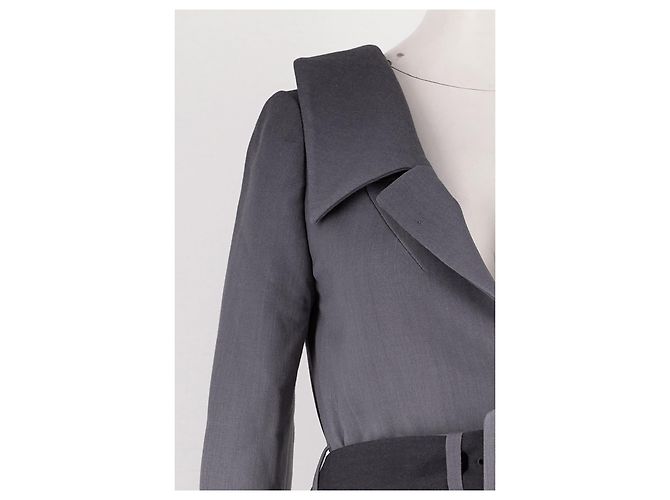 Fendi Cappotto di lana grigio - vista 3