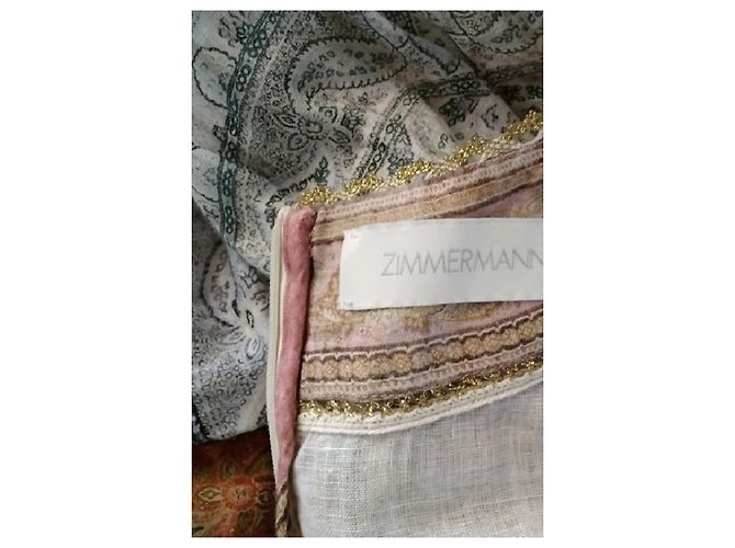 Vestido Zimmermann de lino rosa con estampado floral - vista 5