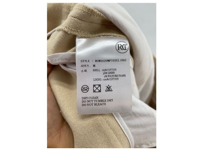 Autre Marque Beige Baumwollhose - Ansicht 4