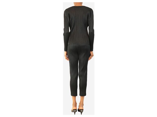 Pleats Please Conjunto de top plisado y pantalones negros - size M - vista 2
