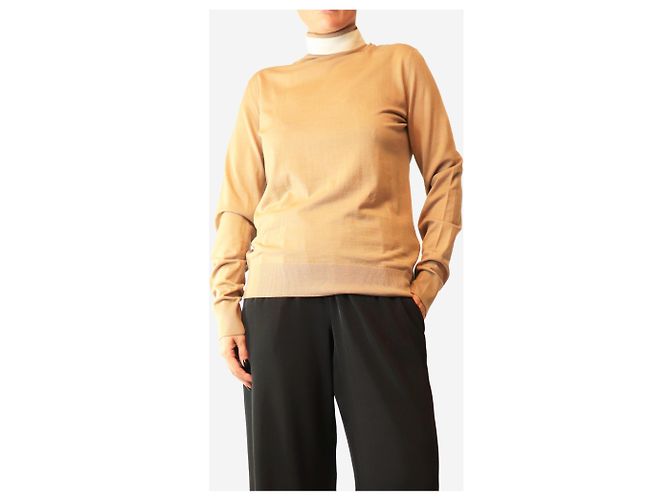 Céline Brown high-neck top - size L - view 3