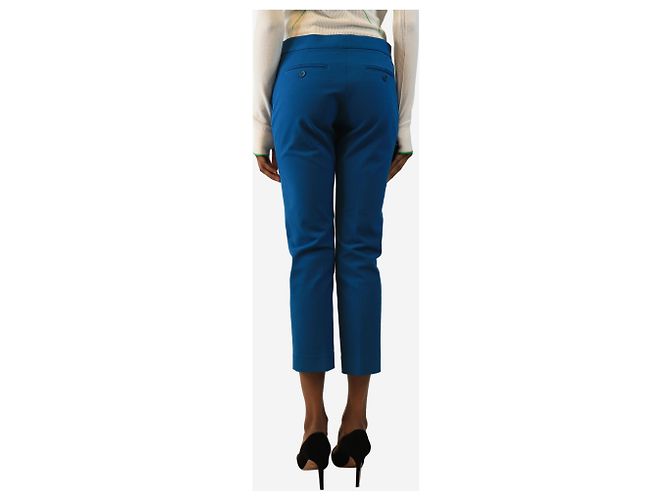 Joseph Pantalones stretch de gabardina azul - size UK 8 - vista 3