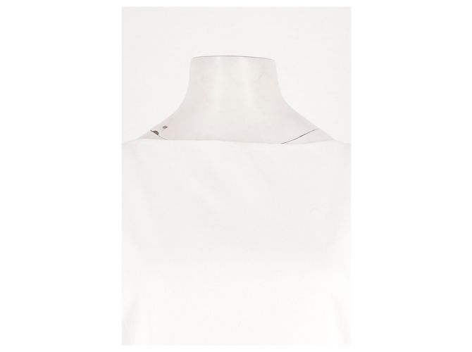 Autre Marque Vestido largo blanco de algodón H&M - vista 2