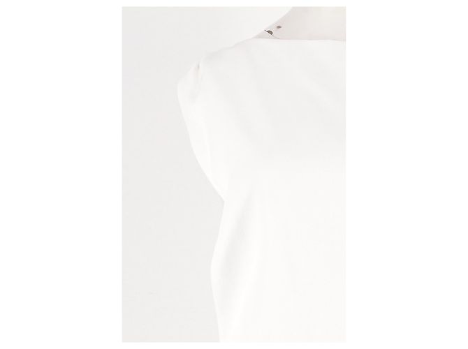 Autre Marque Vestido largo blanco de algodón H&M - vista 3