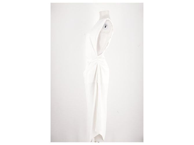 Autre Marque Vestido largo blanco de algodón H&M - vista 5