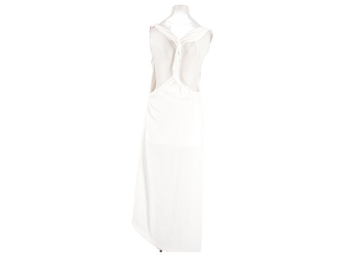 Autre Marque Vestido largo blanco de algodón H&M - vista 6