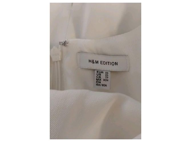 Autre Marque Vestido largo blanco de algodón H&M - vista 7