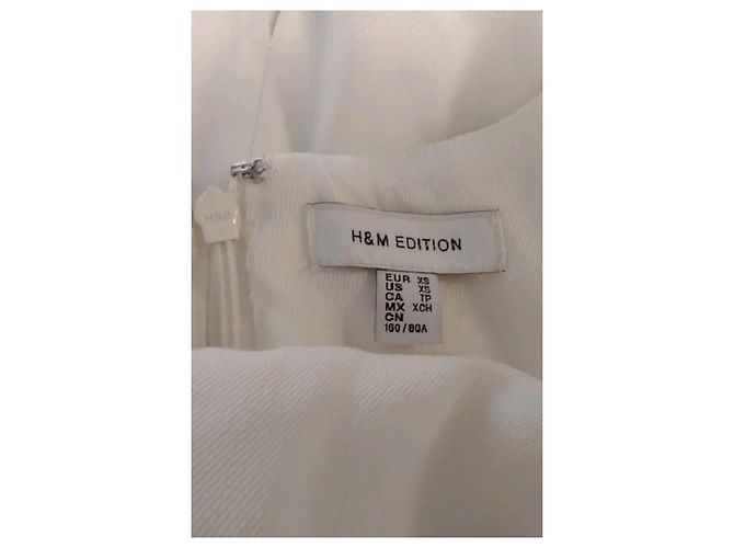 Autre Marque Vestido largo blanco de algodón H&M - vista 8