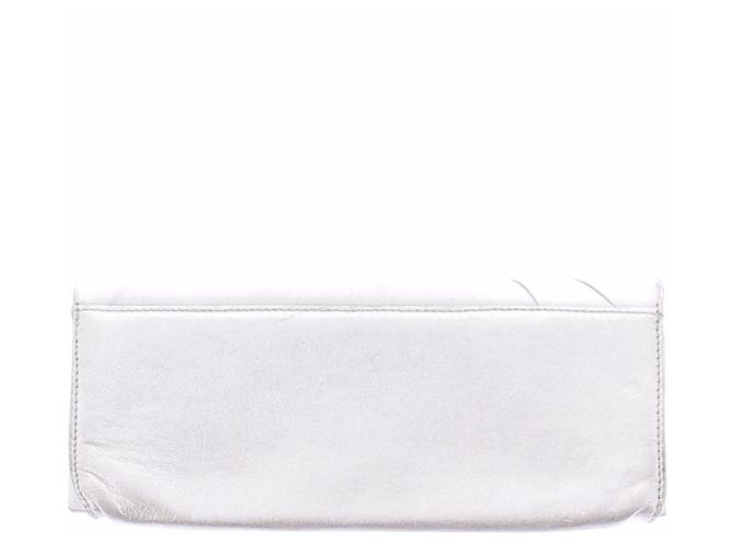 Clutch Christian Louboutin in pelle argentata Argento - vista 2
