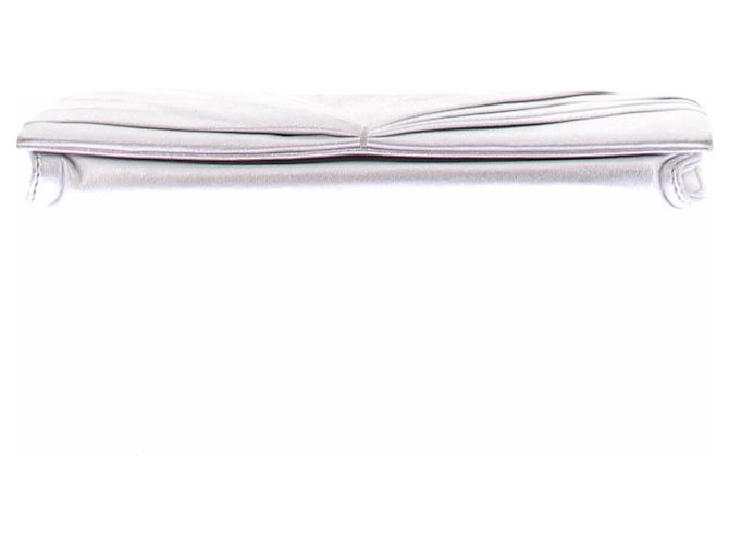 Clutch Christian Louboutin in pelle argentata Argento - vista 3