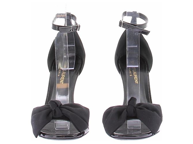 Autre Marque Sandalen aus schwarzem Lackleder - Ansicht 3