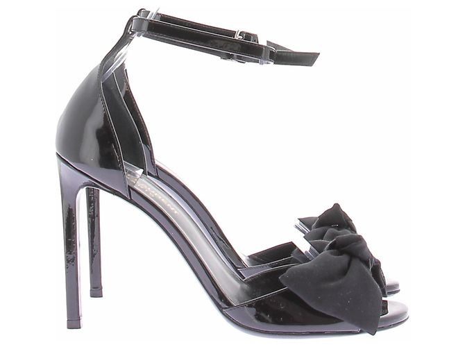 Autre Marque Sandalen aus schwarzem Lackleder - Ansicht 6