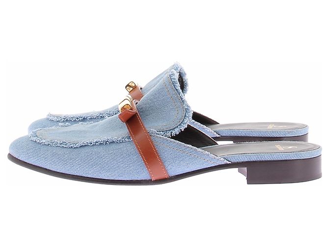 Autre Marque MAISON SKORPIOS Mules aus Denim Blau Größe 41 - Ansicht 2