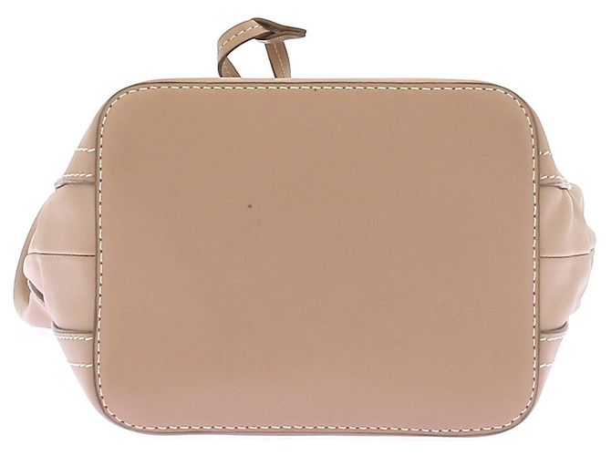Borsa a secchiello in pelle beige Robert Clergerie - vista 5