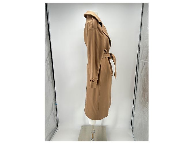 Laurence Bras Trench camel in lana Cammello - vista 3