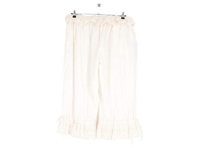 Autre Marque Calças de algodão brancas H&M Branco - vista 4