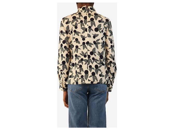 Autre Marque Weiße geblümte Bluse - size UK 12 - Ansicht 2