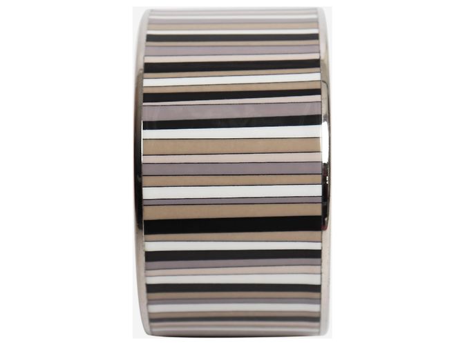 Hermès Bracciale smaltato a righe Carioca multicolore - vista 5