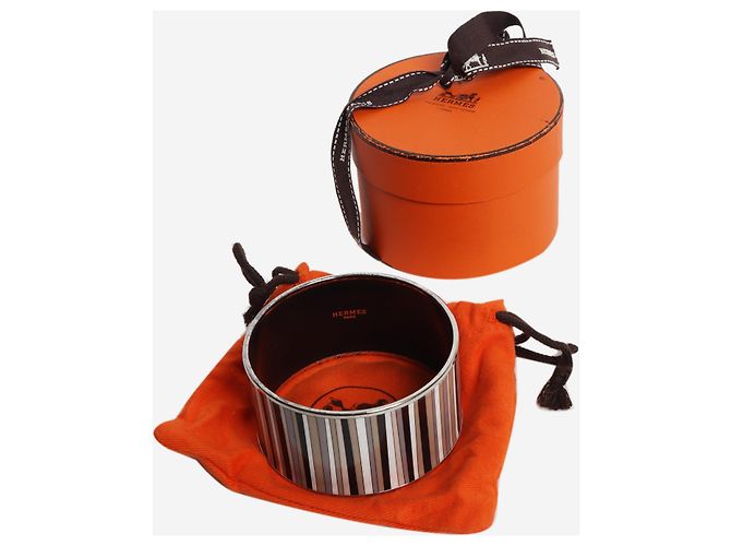 Hermès Bracciale smaltato a righe Carioca multicolore - vista 6