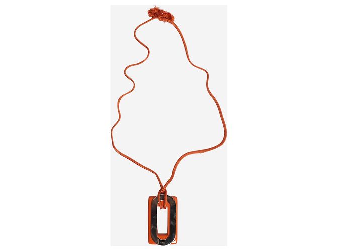 Hermès Collar con colgante Orange Mallion Naranja - vista 2