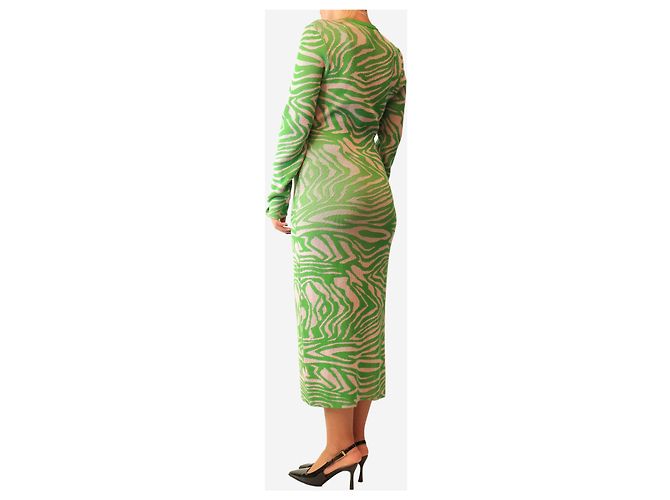 Autre Marque Geripptes Strickkleid mit Zebra-Print - size UK 12 Mehrfarben - Ansicht 2